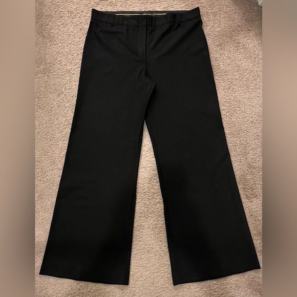 BCBGMaxAzria Camilla Wide Leg Black Wool Dress Pants Sz 8 - Picture 2 of 12